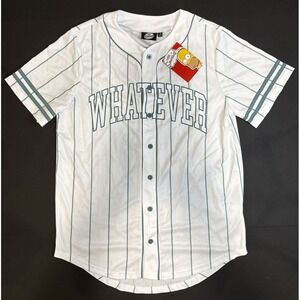 The Simpsons Lisa Whatever White Graphic Baseball Jersey Men's size Medium
